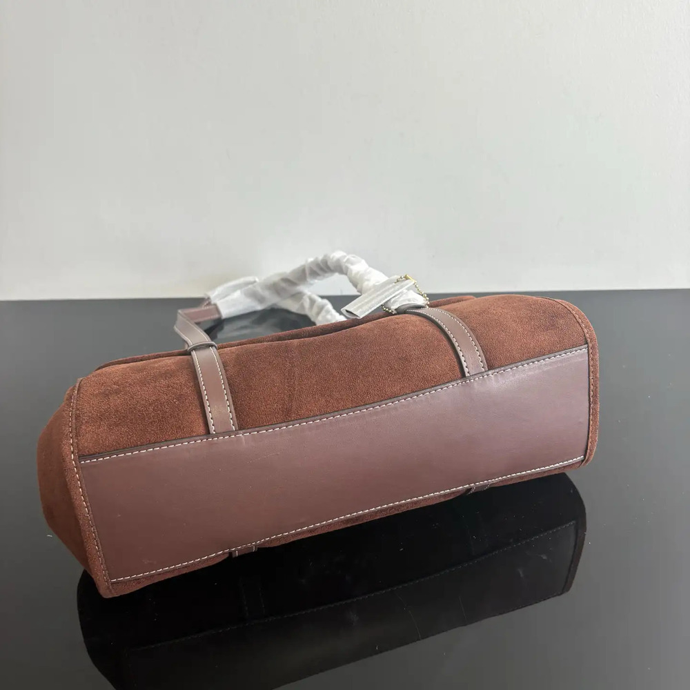 Coach Vintage Brown Suede Underarm Bag - Picture 7 of 7